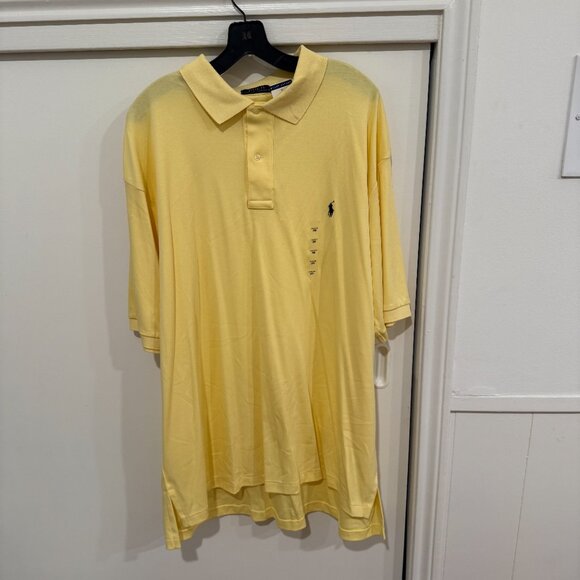 NWT Polo Ralph Lauren Men's Big & Tall Classic-Fit Mesh Polo Wicket Yellow 2XB - Picture 6 of 10